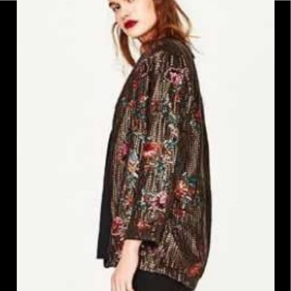 Zara sequenced kimono jacket size S/M
